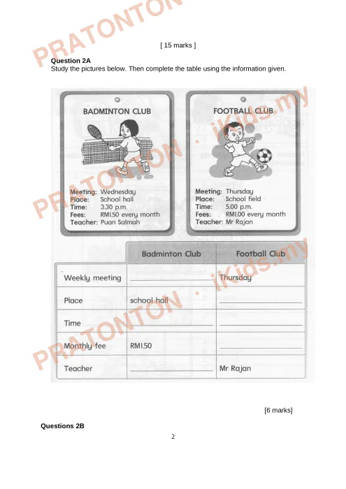 Pratonton muka 2 lembaran English Practice 7 — Bahasa Inggeris Tahun 3