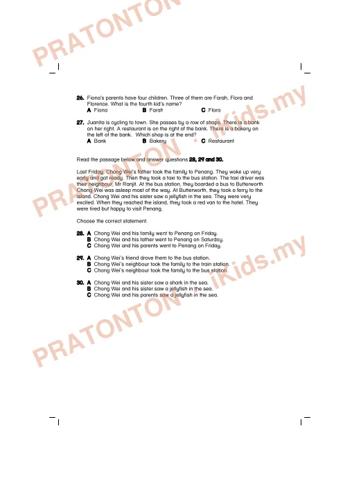 Pratonton muka 4 lembaran English Practice 4 — Bahasa Inggeris Tahun 3