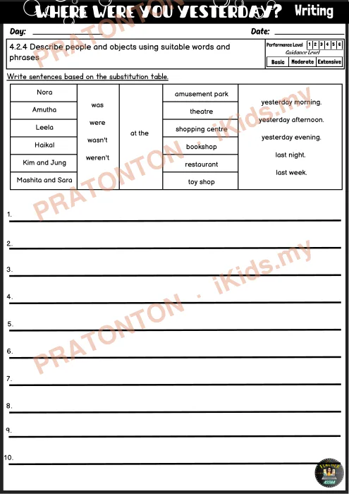Pratonton muka 7 lembaran English Practice 3 — Bahasa Inggeris Tahun 3