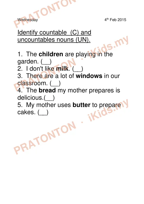 Pratonton muka 1 lembaran English Practice 10 — Bahasa Inggeris Tahun 4