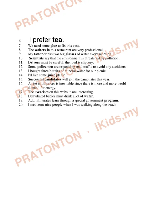 Pratonton muka 2 lembaran English Practice 10 — Bahasa Inggeris Tahun 4