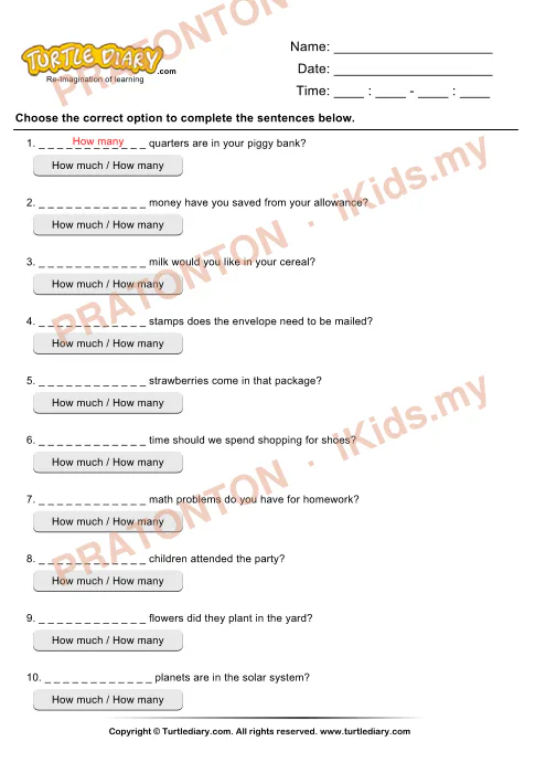 Pratonton muka 1 lembaran English Practice 8 — Bahasa Inggeris Tahun 4