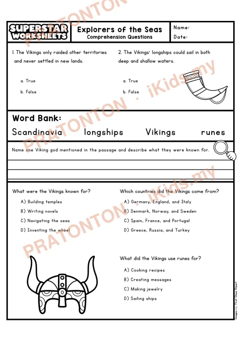 Pratonton muka 2 lembaran English Reading Comprehension 11 — Bahasa Inggeris Tahun 4