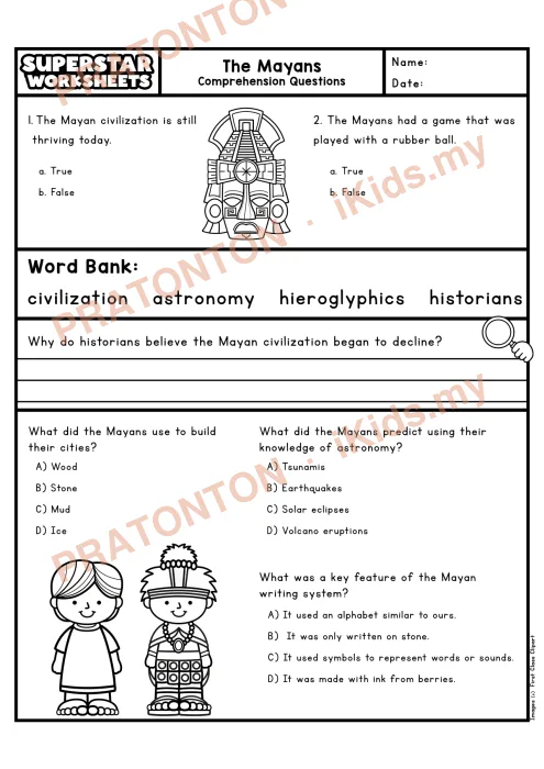 Pratonton muka 1 lembaran English Reading Comprehension 8 — Bahasa Inggeris Tahun 4