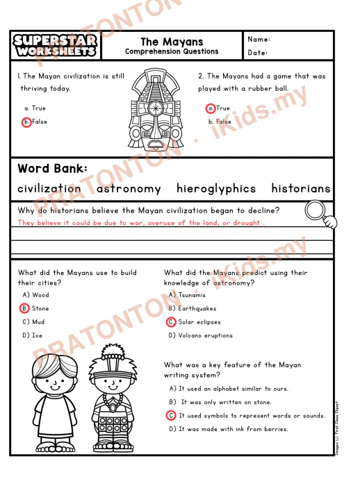 Pratonton muka 2 lembaran English Reading Comprehension 8 — Bahasa Inggeris Tahun 4