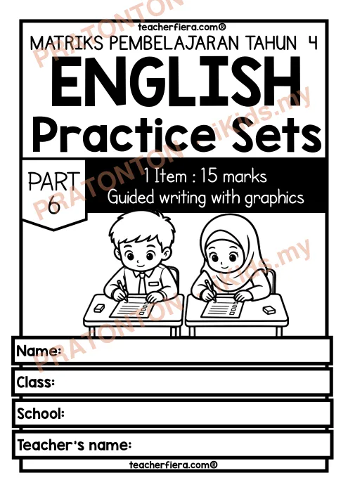 Pratonton muka 1 lembaran English Writing 21 — Bahasa Inggeris Tahun 4