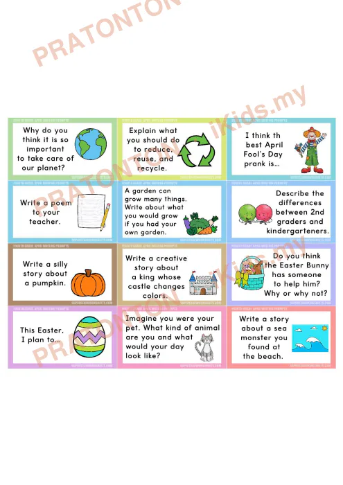 Pratonton muka 1 lembaran English Writing 18 — Bahasa Inggeris Tahun 4