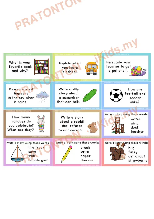 Pratonton muka 2 lembaran English Writing 18 — Bahasa Inggeris Tahun 4