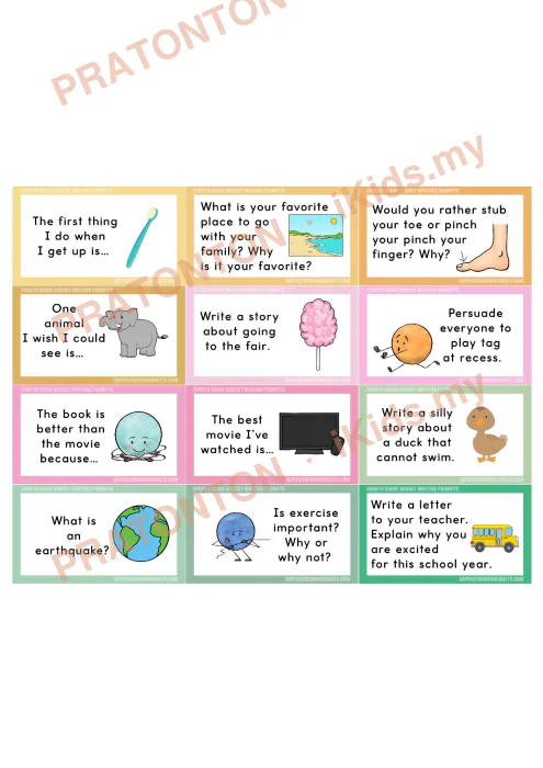 Pratonton muka 1 lembaran English Writing 17 — Bahasa Inggeris Tahun 4