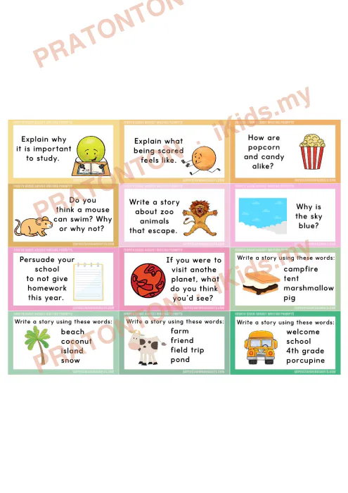 Pratonton muka 2 lembaran English Writing 16 — Bahasa Inggeris Tahun 4