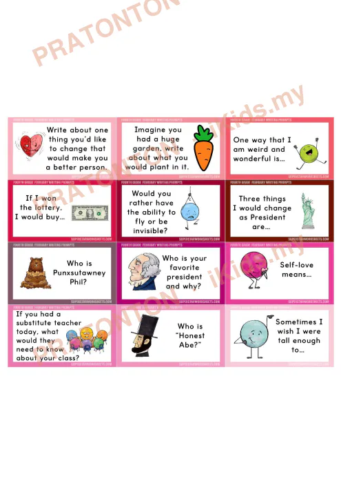 Pratonton muka 1 lembaran English Writing 13 — Bahasa Inggeris Tahun 4