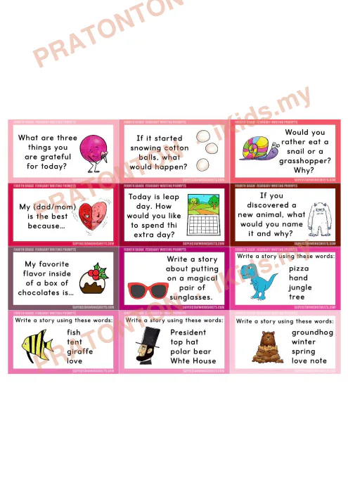 Pratonton muka 2 lembaran English Writing 13 — Bahasa Inggeris Tahun 4