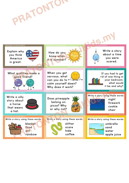 Pratonton muka 2 lembaran English Writing 9 — Bahasa Inggeris Tahun 4