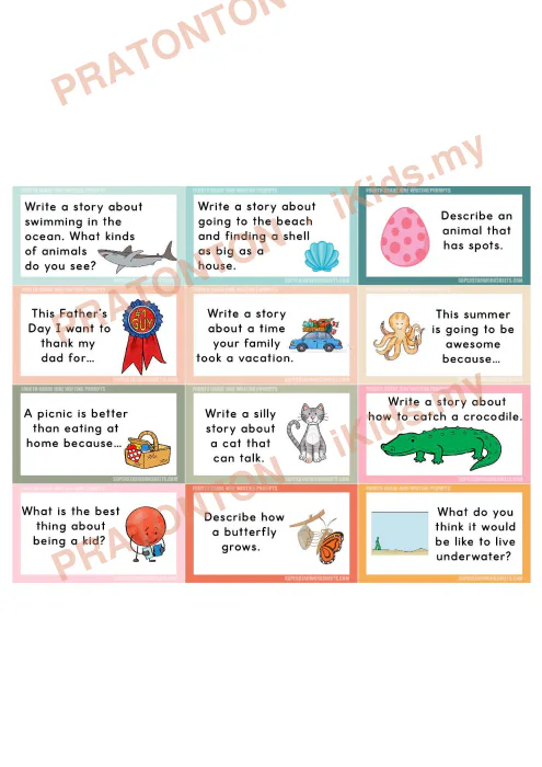 Pratonton muka 1 lembaran English Writing 8 — Bahasa Inggeris Tahun 4