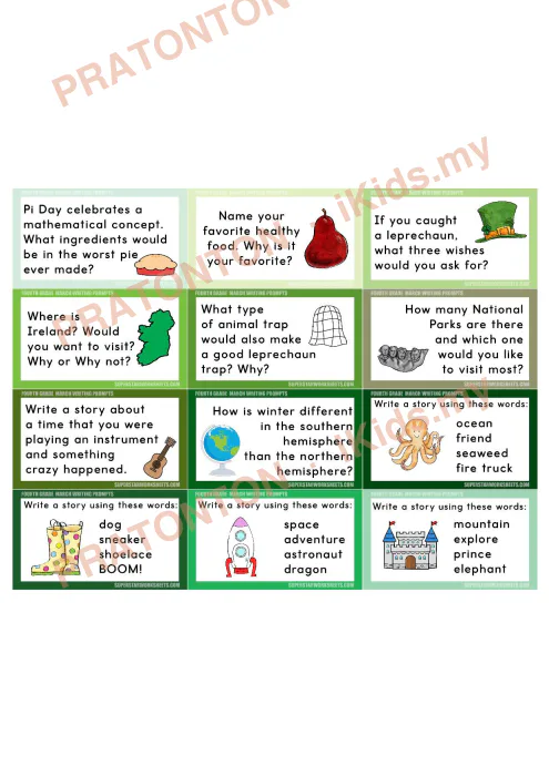 Pratonton muka 2 lembaran English Writing 7 — Bahasa Inggeris Tahun 4
