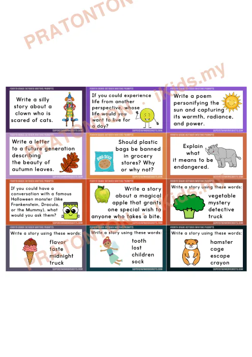 Pratonton muka 2 lembaran English Writing 3 — Bahasa Inggeris Tahun 4