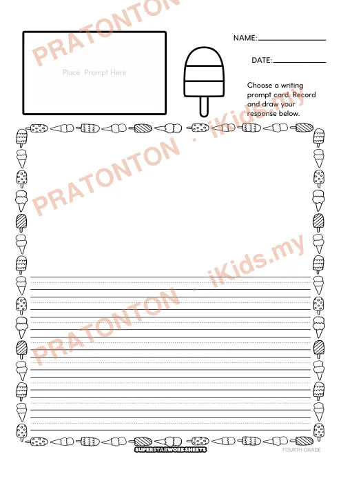 Pratonton muka 1 lembaran English Writing — Bahasa Inggeris Tahun 4