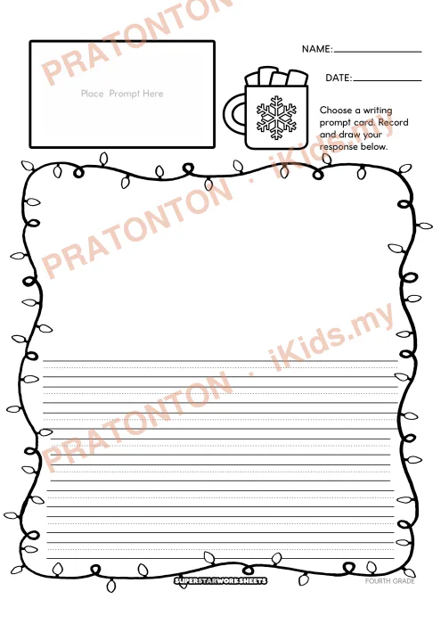 Pratonton muka 1 lembaran English Writing — Bahasa Inggeris Tahun 4