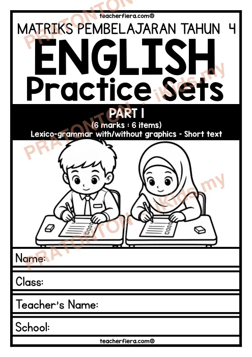Pratonton muka 1 lembaran English Writing 26 — Bahasa Inggeris Tahun 4