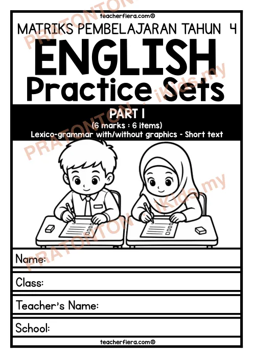 Pratonton muka 1 lembaran English Writing 25 — Bahasa Inggeris Tahun 4