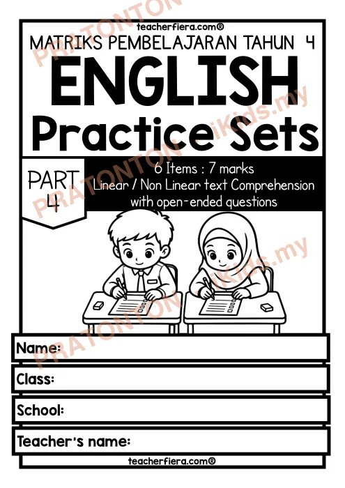 Pratonton muka 1 lembaran English Writing 23 — Bahasa Inggeris Tahun 4