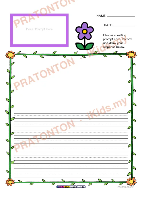 Pratonton muka 1 lembaran English Writing Prompt 1 — Bahasa Inggeris Tahun 4