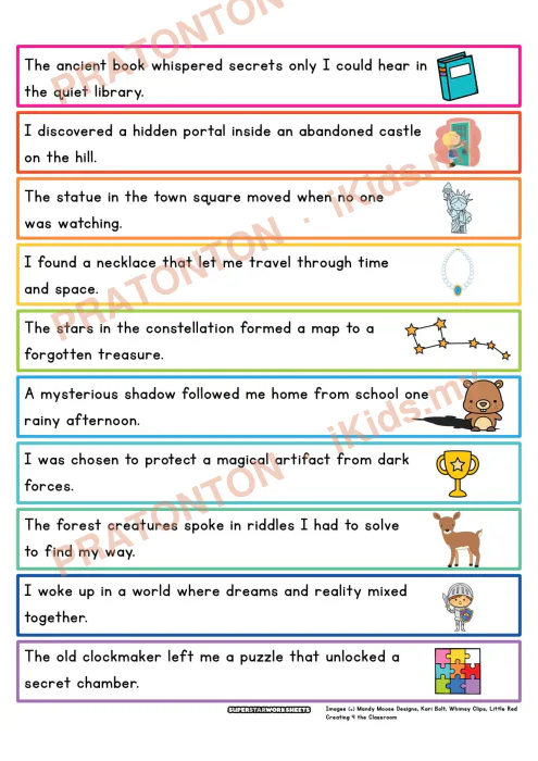Pratonton muka 1 lembaran English Writing Prompt 5 — Bahasa Inggeris Tahun 4