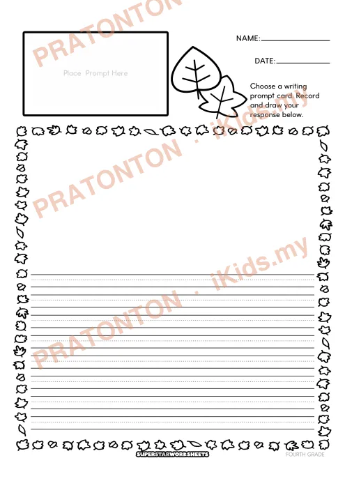 Pratonton muka 1 lembaran English Writing — Bahasa Inggeris Tahun 4
