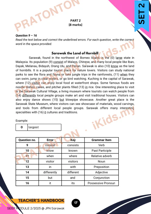 Pratonton muka 19 lembaran Modul Bahasa Inggeris 12 — Bahasa Inggeris Tahun 3