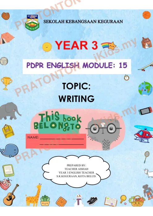 Pratonton muka 1 lembaran Modul Bahasa Inggeris 22 — Bahasa Inggeris Tahun 3