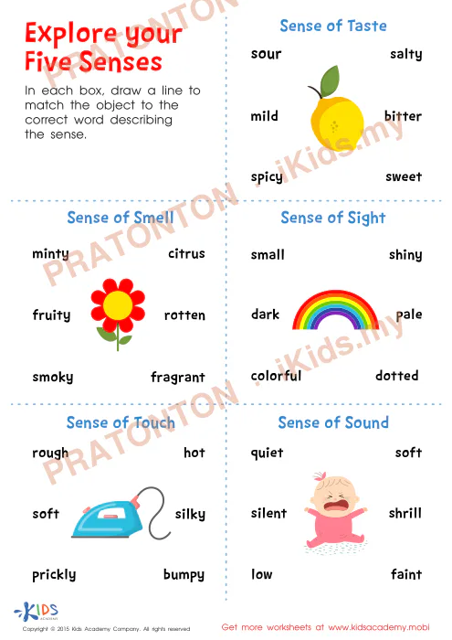 Pratonton muka 1 lembaran Five Senses — Sains Tahun 1