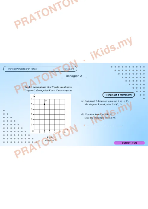 Pratonton muka 6 lembaran Latihan Matematik — Matematik Tahun 4