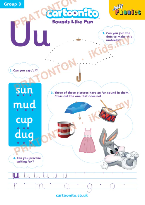 Pratonton muka 3 lembaran Group 3 — Bahasa Inggeris Tahun 1