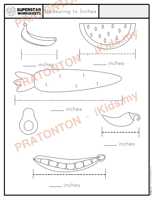 Pratonton muka 1 lembaran -------------inches — Matematik Tahun 1