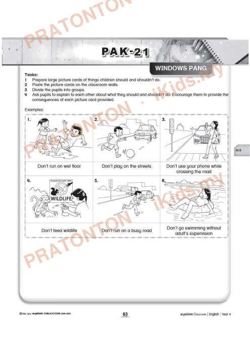 Pratonton muka 1 lembaran Kad Aktiviti PAK-21 Bahasa Inggeris — Modul 6: Window Pane — Bahasa Inggeris Tahun 6
