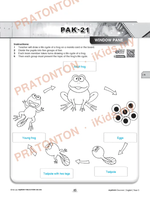 Pratonton muka 1 lembaran Kad Aktiviti PAK-21 Bahasa Inggeris — Unit 4: Window Pane — Bahasa Inggeris Tahun 6