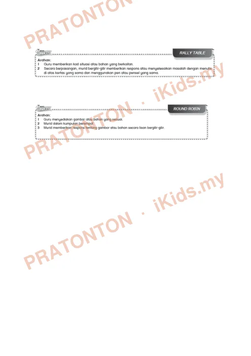 Pratonton muka 1 lembaran Kad Aktiviti PAK-21 Bahasa Melayu — Tema 3: Rally Table dan Round Robin — Bahasa Melayu Tahun 6