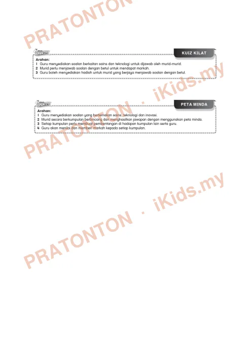 Pratonton muka 1 lembaran Kad Aktiviti PAK-21 Bahasa Melayu — Tema 6: Kuiz Kilat dan Peta Minda — Bahasa Melayu Tahun 6