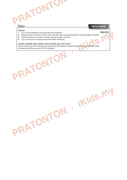 Pratonton muka 1 lembaran Kad Aktiviti PAK-21 Bahasa Melayu — Tema 7: Peta i-Think — Bahasa Melayu Tahun 6