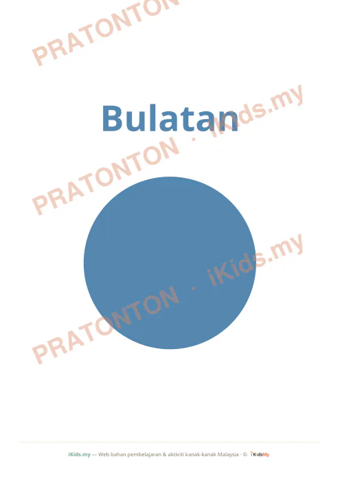 Pratonton muka 1 lembaran Kad Bentuk 2D (Flashcard Besar) — Matematik Anak Istimewa