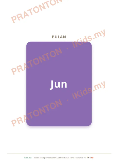 Pratonton muka 6 lembaran Kad Bulan (Flashcard Besar) — Bahasa Melayu Anak Istimewa