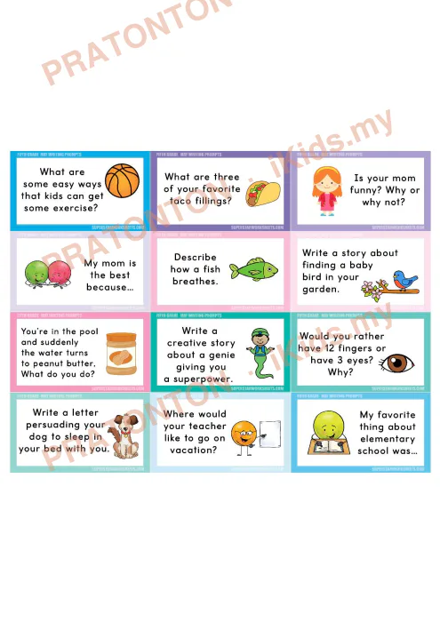 Pratonton muka 1 lembaran Kad Cadangan Penulisan Bahasa Inggeris Tahun 5 — Mei — Bahasa Inggeris Tahun 5
