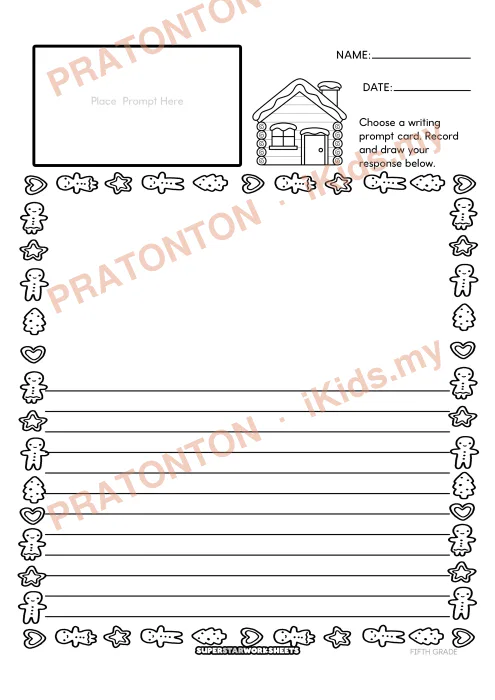 Pratonton muka 1 lembaran Kad Cadangan Penulisan Bahasa Inggeris Tahun 5 — Musim Sejuk (Set 19) — Bahasa Inggeris Tahun 5