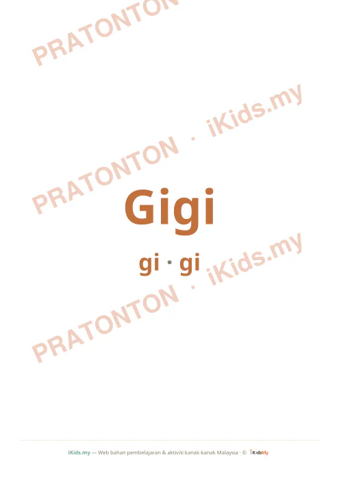 Pratonton muka 1 lembaran Kad Membaca KVKV Set 2 — Bahasa Melayu Anak Istimewa