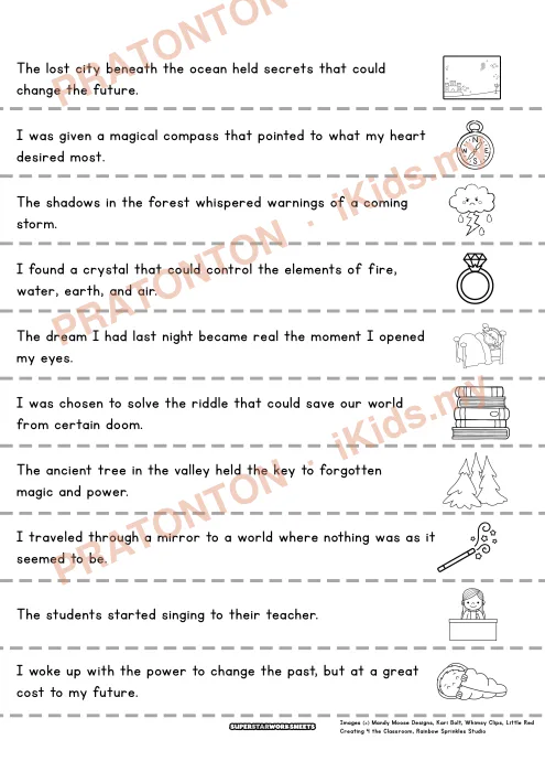 Pratonton muka 1 lembaran Kad Permulaan Cerita Bahasa Inggeris Tahun 5 — Set 1 — Bahasa Inggeris Tahun 5