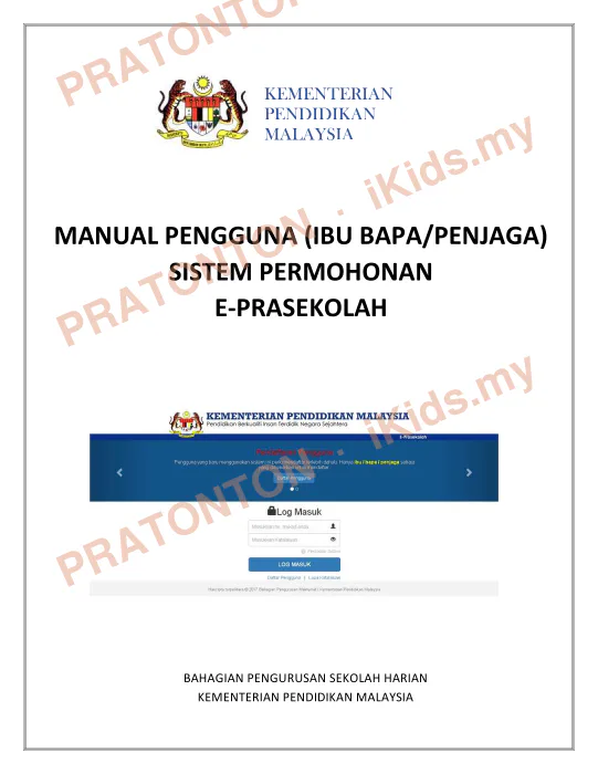 Pratonton muka 1 lembaran KEMENTERIAN — Matematik Tahun 1