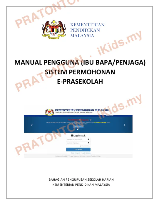 Pratonton muka 1 lembaran KEMENTERIAN — Matematik Tahun 1