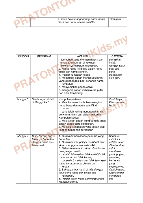 Pratonton muka 11 lembaran KERTAS KERJA PERSATUAN — Matematik Tahun 4