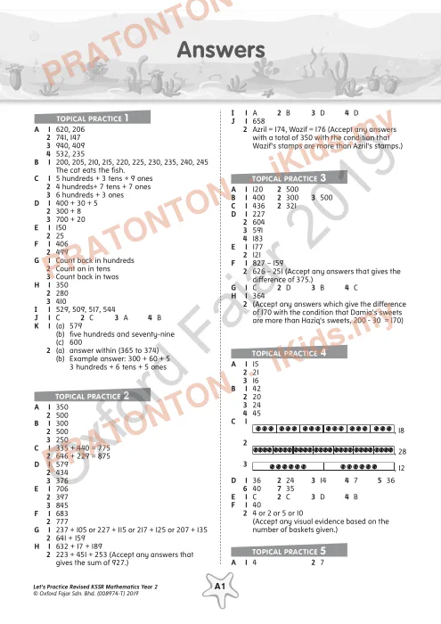 Pratonton muka 1 lembaran Kertas Soalan Matematik 26 — Matematik Tahun 2