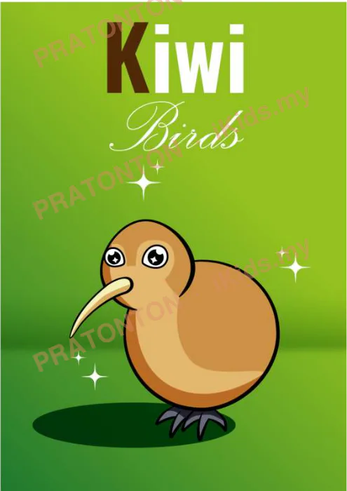 Pratonton muka 1 lembaran Kiwi Birds — Bahasa Inggeris Tahun 3